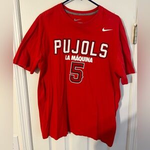 Nike Los Angeles Angels Albert Pujols “La Maquina” (The Machine) Red Shirt XL